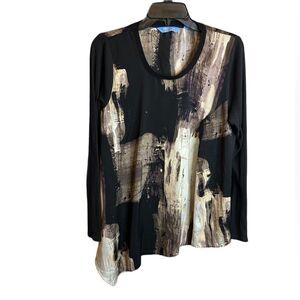 Large Simply Vera Vera Wang Asymmetrical Long Sleeve Blouse